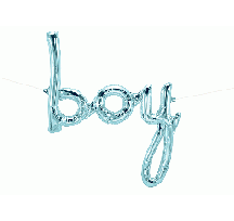 Boy script pastel blue 46" DIY Kit