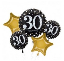 30th Sparkling Birthday Balloon Bouquet Kit