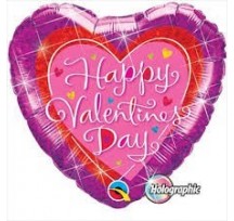 Valentines Day Holographic 18" Foil Balloon