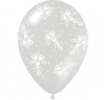 Wedding Bouquet Diamond Clear 11"/28cm Printed Balloons